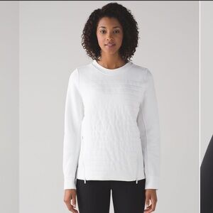 lululemon athletica fleece be true crew White  Sweater